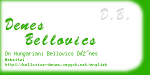 denes bellovics business card